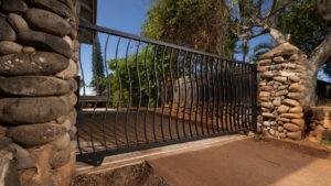 A Black Color Iron Railing